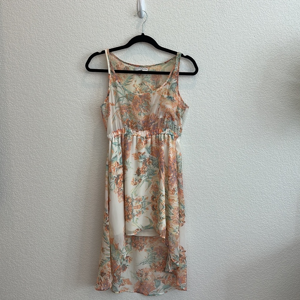 CottonOn floral high low dress